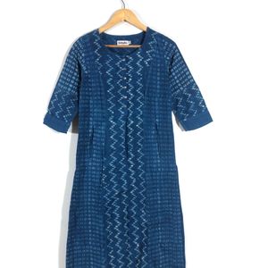 Dark Blue Printed Kurta(Women’s)