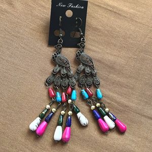 Ethnic Peacock Earrings