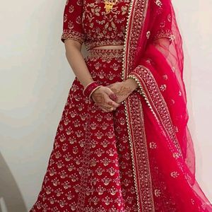 Bridal Lengha Red Colour