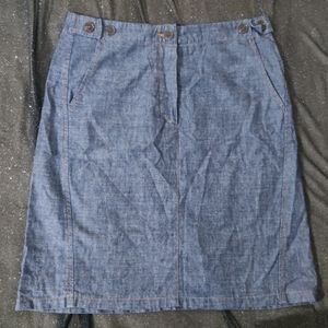 Straight Fitted Denim Skirt. No Defects.