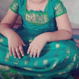 Beautiful Pattu Lehanga Set For Kids 👧