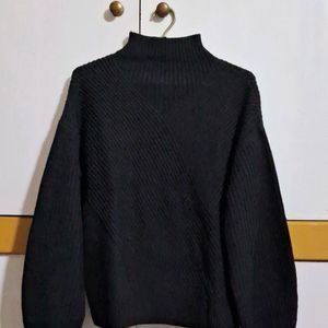 Black High-Neck Sweater