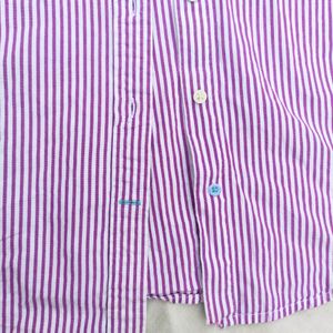 Tommy Purple And White Striped Oversized Shirt