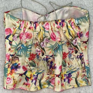 prettiest tropical padded corset top