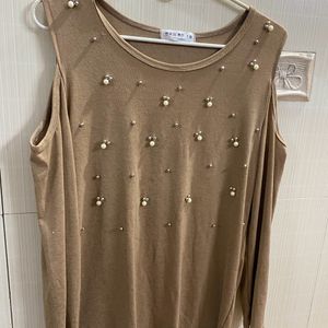 Fancy Nude Partywear Top