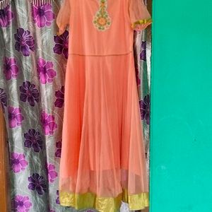 Peach Long Frock