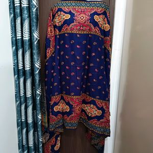 Party Wear Printed Woolen Sawal