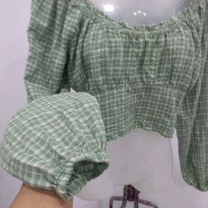 Checkered Crop Top