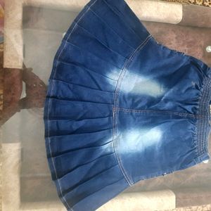 Denim Skirt Set