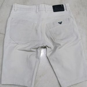 White Cotton Shorts