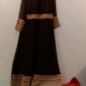 Women Ethnic Gown With Dupatta Or Pant