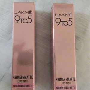 Lakme 9-5 Primer+Matt Lipstick Brand New