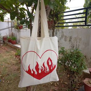 New Flame Heart Tote Bag