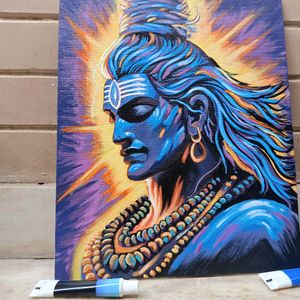 Abstract Shiv Painting