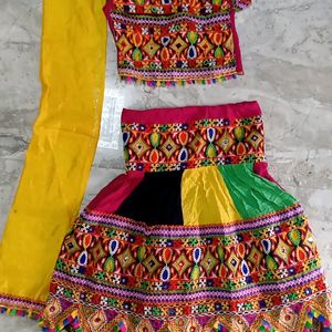 Multi Colour Heavy Work Ghagra Choli With Dupatta