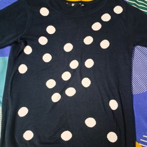 BLUE WITH WHITE DOT TOP