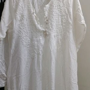 White Chikankari Kurta