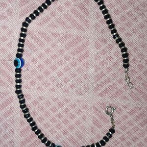 925 Pure Silver 3 Evil Eye Beads Anklet (1 Piece)