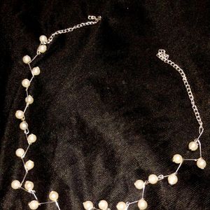 White Pearl Choker Set