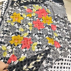 Polka Dots + Floral Saree