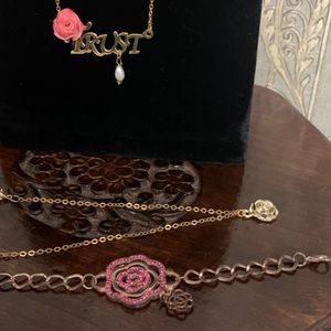 Price Drop!!Combo Of Necklace,Bracelet & Anklet