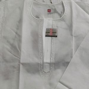 Authentic Lucknowi Gents Kurta In White Colour