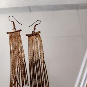 Golden Oxidised Earings