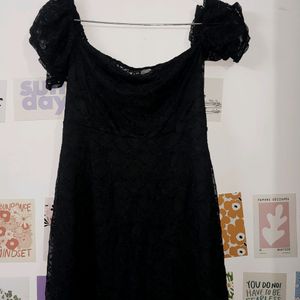 H&M Off Shoulder Black Dress