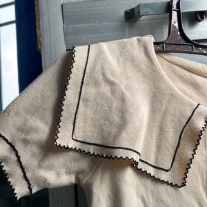 Beige Korean Style Top