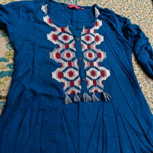 Blue Short Kurti