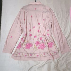 Pink Loose Shirt For Women