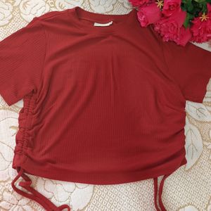 Casual Brown Stretchable Top