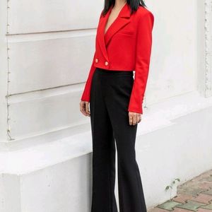 Women Short Red Blazer