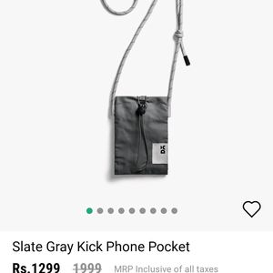 Dailyobjects - Slate Gray kick Phone Pocket