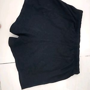 Black Cotton Shorts