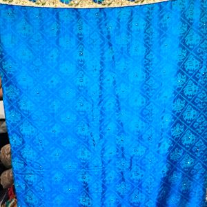 Blue And Cream Saree !