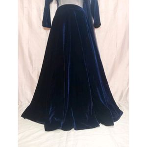 Velvet Navy Blue Like New Lehenga Choli Set