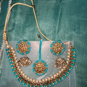 Peacock Green Necklace Set