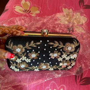 Heavy Embroidery Clutch For Womens