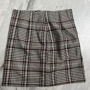 H&M plaid coquette mini skirt🤎