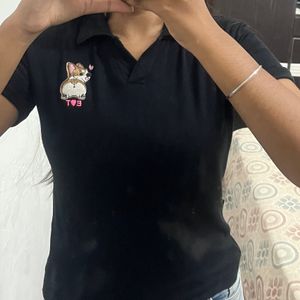 Black Polo Top