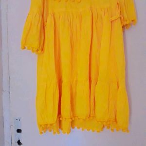 Yellow Peplom Kurti