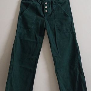 Green Wide Leg Pant