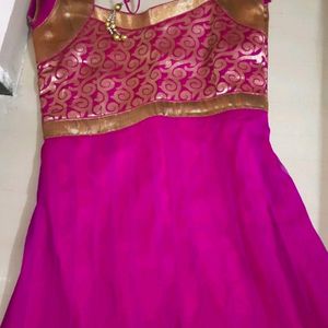 Pink Anarkali set