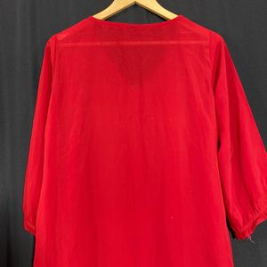 Women Red Polyester Top | Bust 42 |