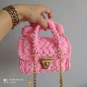 Hand Made  Soft Chunky Yarn Bag