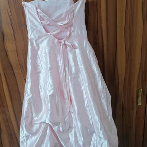 Imported Satin Pale Pink Gown