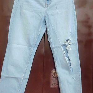 Light Blue Jeans Denim For Girl Or Woman 32 Waist