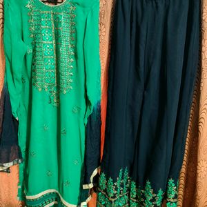 Kurta Garara Dupatta Set