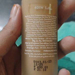 Liquid Foundation Shade Number 401 Toffee